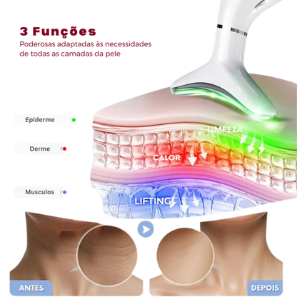Massageador Rejuvenescedor Facial BotoxHome - Tratamento Com Luz Led